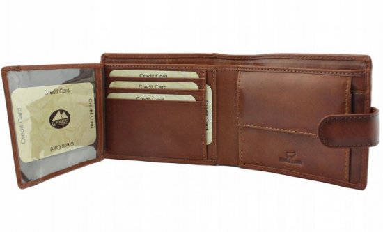 Pánská kožená peněženka El Forrest 22400-29 RFID hnědá