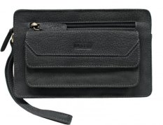 Pánská kožená etue (dokladovka) 2022W černá