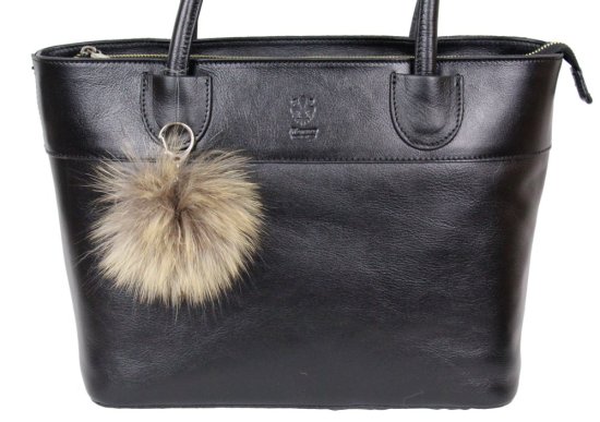 Kožešinový přívěsek ke kabelce MIX - béžová