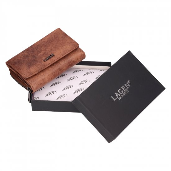 Dámska kožená peňaženka LG - 22163 hnedá - balenie
