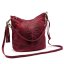 Dámska kožená kabelka Linda bordo - predná strana s popruhom Dámska kožená kabelka Linda bordo - predná strana s popruhom
