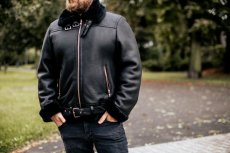 Pánská kožešinová bunda Liam - černá