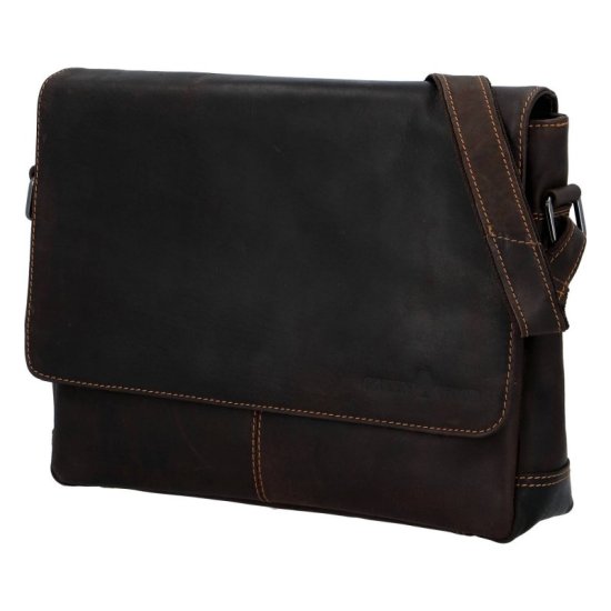 Kožená taška přes rameno UNI Falco hnědá