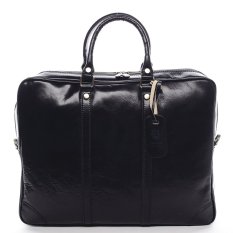 Kožená taška na notebook Fabian černá