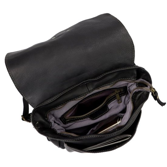 Kožený batoh UNISEX Elien čierny - vnútorné vybavenie
