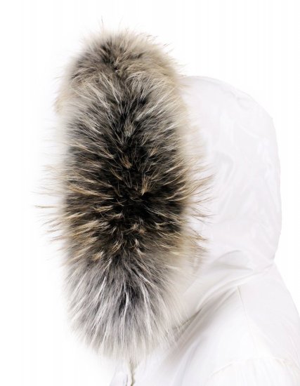 Kožešinový lem na kapuci - límec mývalovec arctic snowtop M 31/11 (70 cm) 1