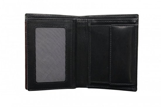 Pánska kožená peňaženka SG-27103 čierna - vnútorná výbava 02