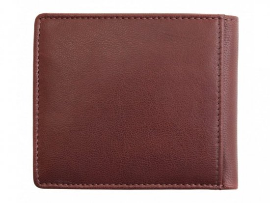 Pánská kožená peněženka SG-27479 hnědá - zadní pohled