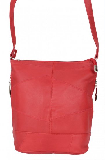 Dámska kožená kabelka MAL červená