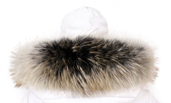 Kožešinový lem na kapuci - límec mývalovec arctic snowtop M 31/11 (70 cm) 2