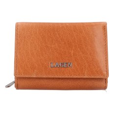 Dámská kožená peněženka LG-27718 koňak - přední strana
