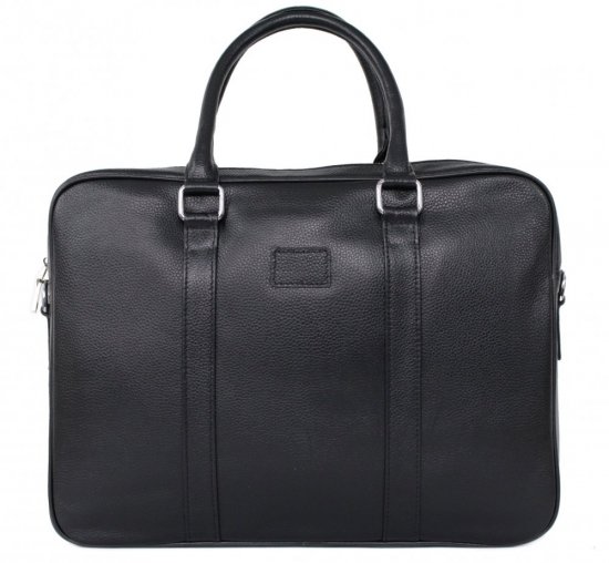 Kožená business taška 90112 - čierna