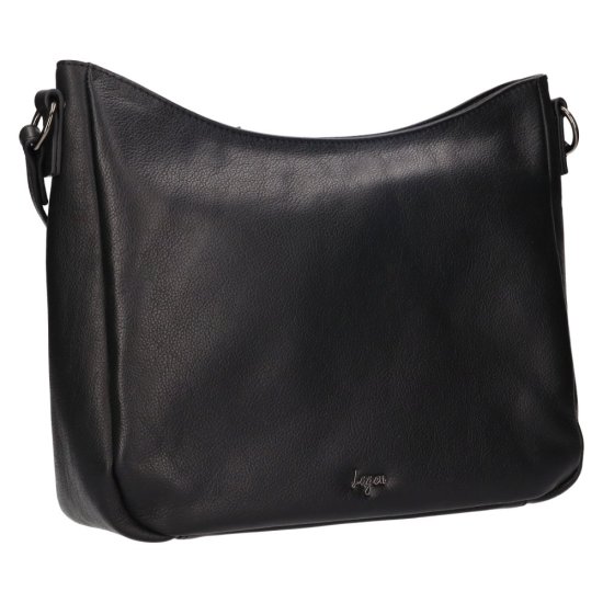 Dámska kožená kabelka 212475 čierna 2