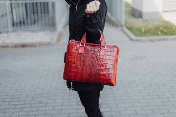 Červená kožená kabelka Červená kožená kabelka