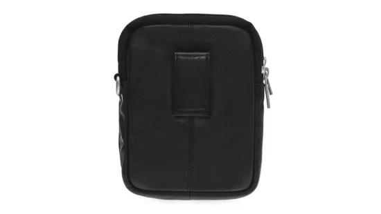 Kožená taška přes rameno/kapsa na opasek Segali SG-26032 černá