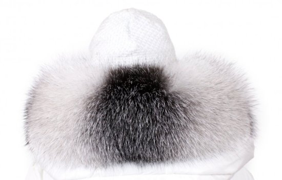 Kožešinový lem na kapuci - límec liška bluefrost white LB 21/2 (67 cm) 4