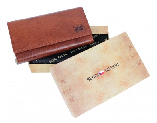 Dámská kožená peněženka B-D204 RFID hnědá 4