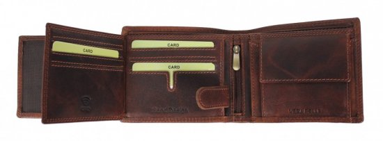 Pánska kožená peňaženka 2104W Dragon hnedá 4