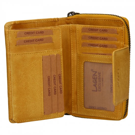 Dámska kožená peňaženka 2931/D yellow 4