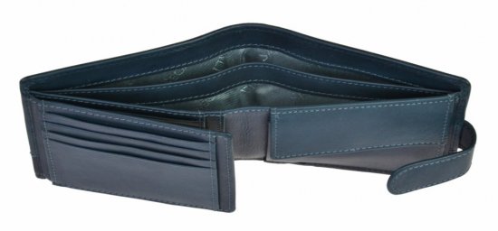 Pánská kožená peněženka 2951320005LZ modrá/modrá 2