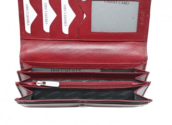 Dámska kožená peňaženka SG-22025 A vínová 3
