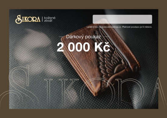 Elektronický dárkový poukaz 2000 Kč