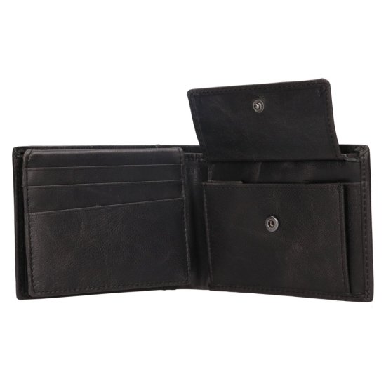 Pánská kožená peněženka 212519 černá - vnitřní výbava 2 Pánská kožená peněženka 212519 černá - vnitřní výbava 2