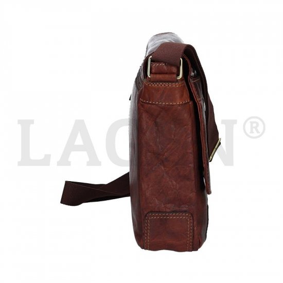 Pánska kožená taška cez rameno LN-222012 hnedá