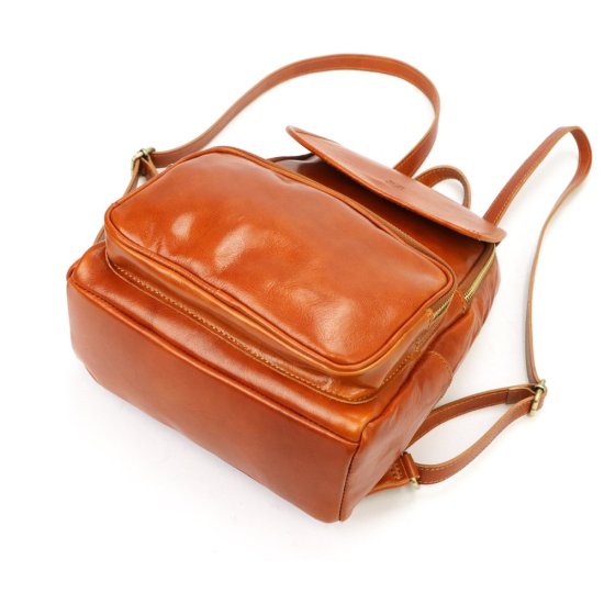 Kožený batoh Jordan camel - spodní část