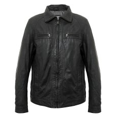 Pánská kožená bunda 8051 black