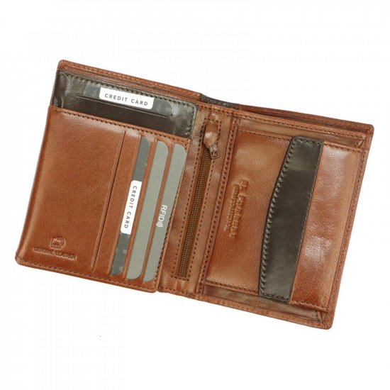Pánská kožená peněženka El Forrest 2513-21 RFID hnědá 2