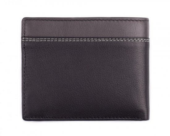 Pánska kožená peňaženka SG-7493 čierno sivá 1