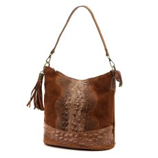 Dámska kožená kabelka Linda camel - predná strana