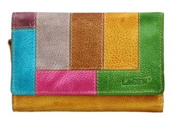 Dámská kožená peněženka LG-211/D Yellow MULTI