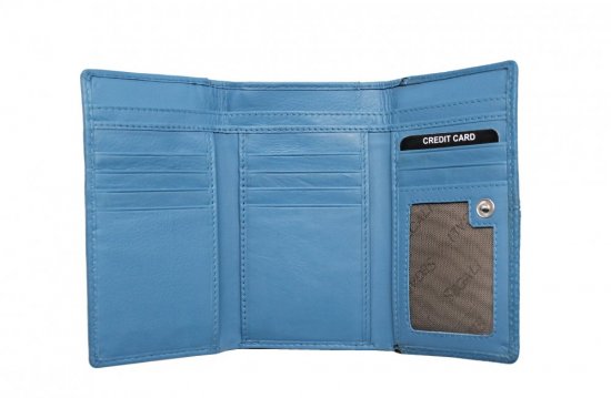 Dámska kožená peňaženka 23319 modrá