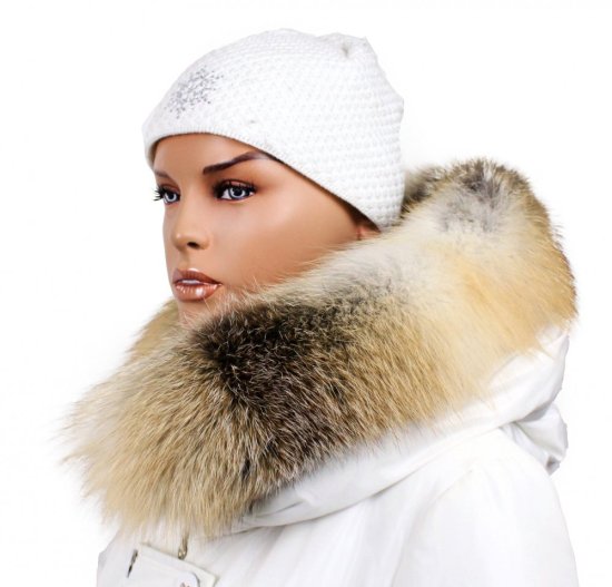 Kožešinový lem na kapuci - límec liška bluefrost golden LBG 01/1 (70 cm)
