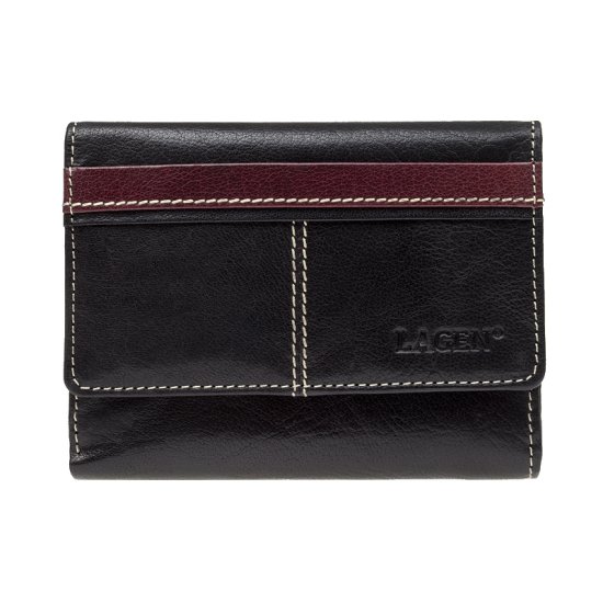 Dámská kožená peněženka 21056 Black + Red