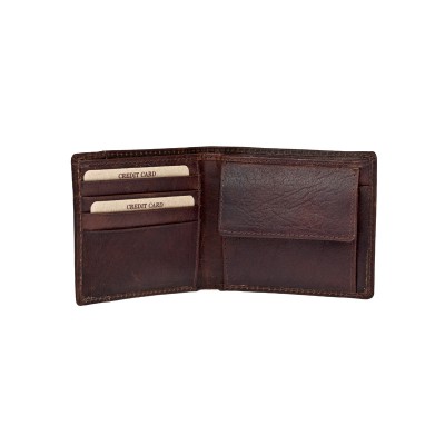 Pánska kožená peňaženka LN-28697 hnedá 1