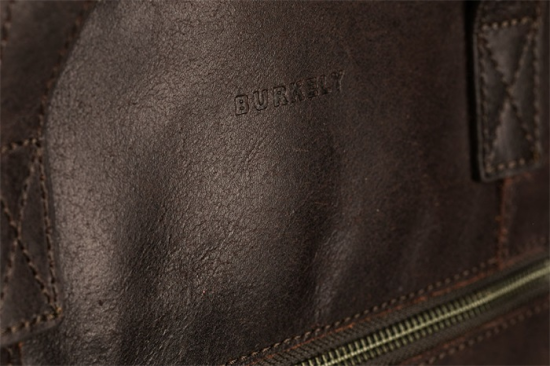 Dámská kožená taška na notebook Burkely Fabio tm. hnědá 5