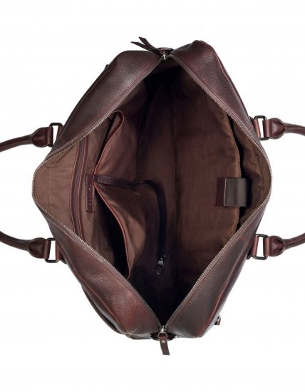 Kožená taška na notebook UNI Burkely Maxbag hnědá 7