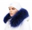 Kožušinový lem na kapucňu - golier medvedíkovec snowtop modrý M 27/2 (60 cm)