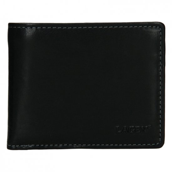 Pánska kožená peňaženka W-28120/T čierna