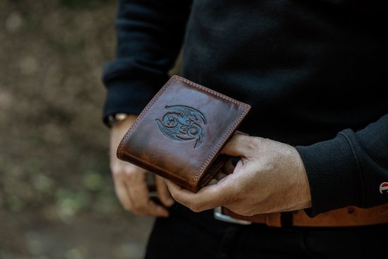 Pánska kožená peňaženka 2104W Dragon hnedá 7