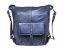 Dámska kožená kabelka - batôžtek Ela modrá metalíza
