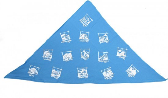 Outdoorový šátek - hory - tm. modrý