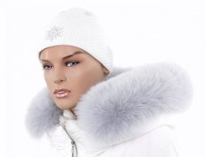Kožušinový lem na kapucňu - líška zafír  L 14/28 (54 cm)