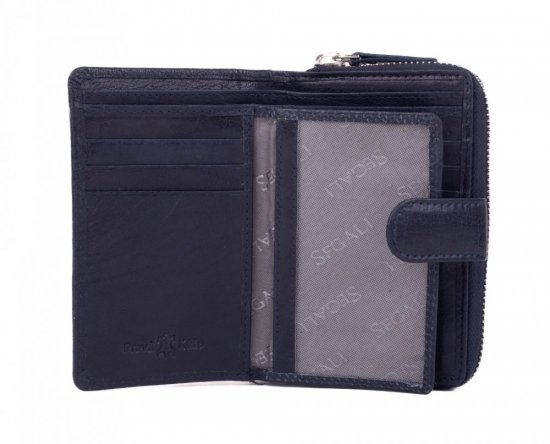 Dámska kožená peňaženka SG-21619 modrá 4