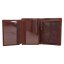 Pánská kožená peněženka 266-6401/M motorka - hnědá - vnitřní výbava - doklady