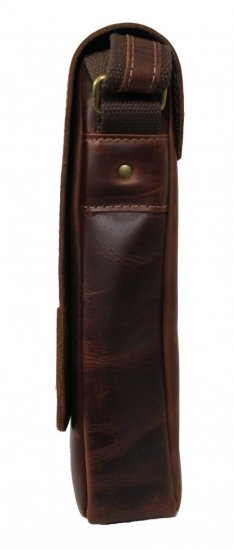 Pánska kožená taška cez rameno Scorteus 1437-79 hnedá melír II 5