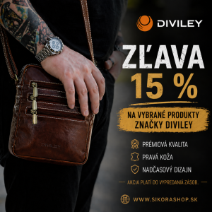 Zľava 15 % na vybrané produkty značky Diviley